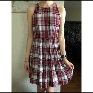 Forever 21 Red Plaid Skater Dress